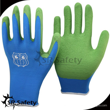 SRSAFETY Gant de mode pour dames en nylon de 13g Gant de protection en latex gant de sécurité gant de travail